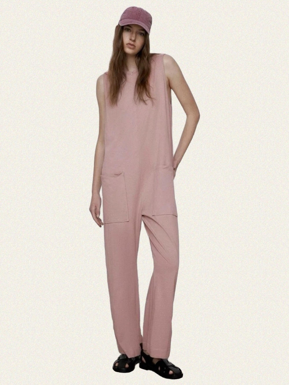 Zara Sleeveless Utility Jumpsuit